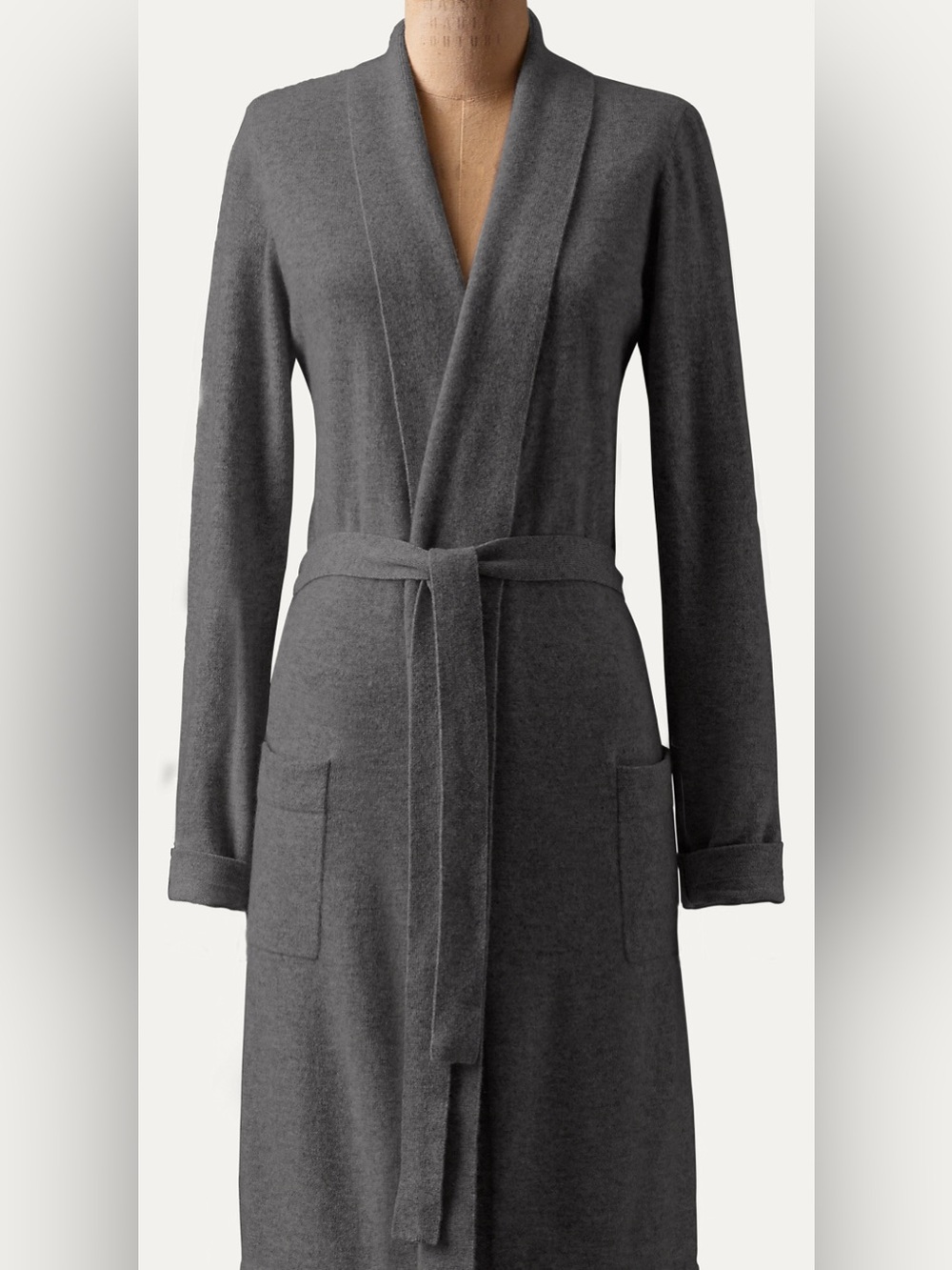 Authentic Cashmere Spa Robe Grey